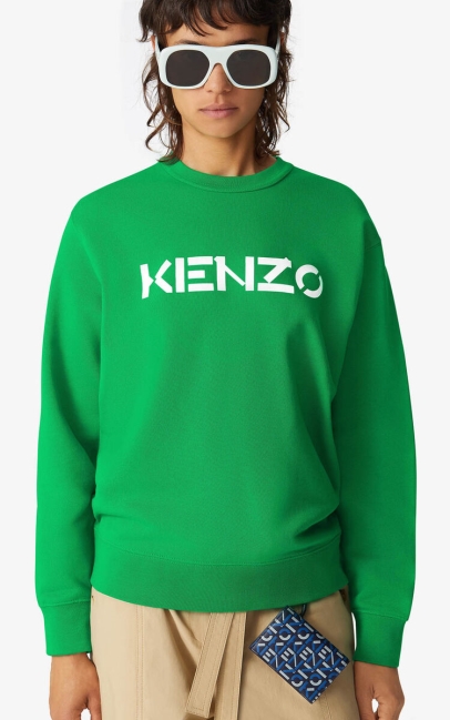 Kenzo Women Kenzo Logo Sweatshirt Green